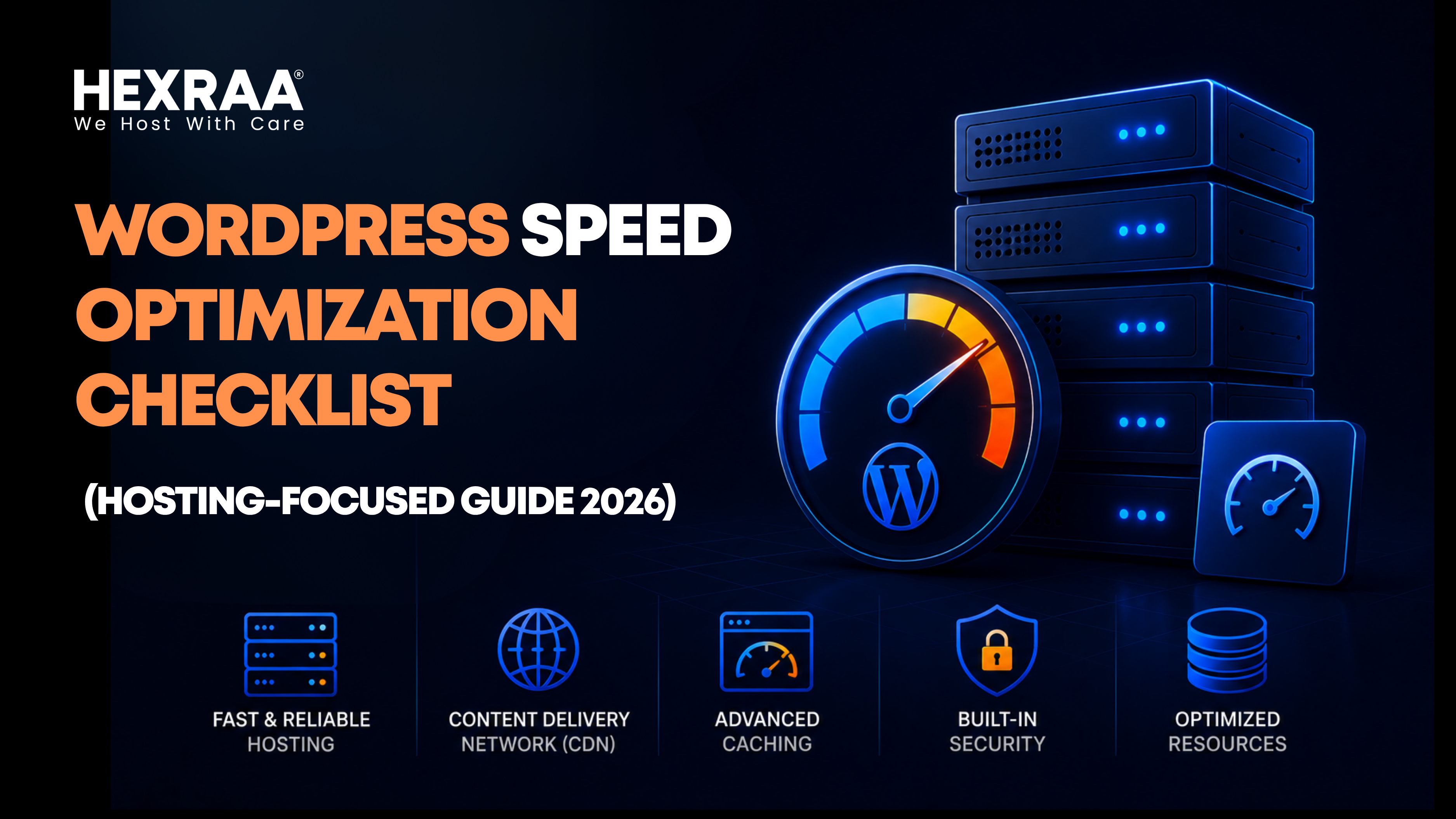 WordPress Speed Optimization Checklist (Hosting-Focused Guide 2026)